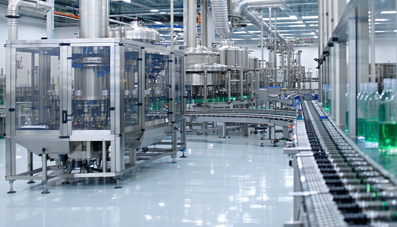 Pharmaceutical manufacturing equipment showcasing
